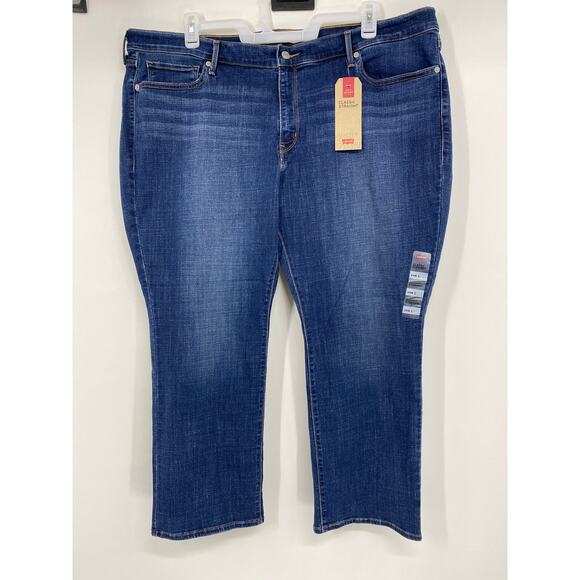 Levi's Womens 414 Classic Straight Blue Denim Jeans NEW 24W Short - Picture 10 of 11